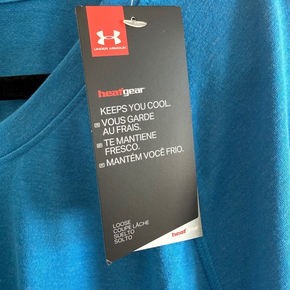 Under Armour Heatgear Womens Long Sleeve Top Blue Open Back Loose Fit XL - Picture 3 of 10